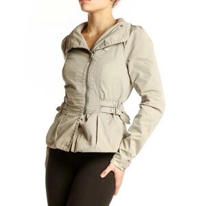 Vintage Armani Exchange Peplum Asymmetric Zip Women's  Jacket, Beige - Small